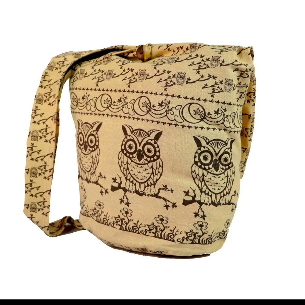 Owl cotton boho bag *new*
